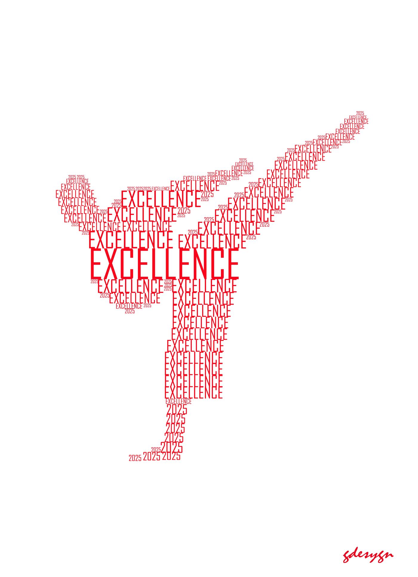 Silhouette typographique Excellence — série Human Values