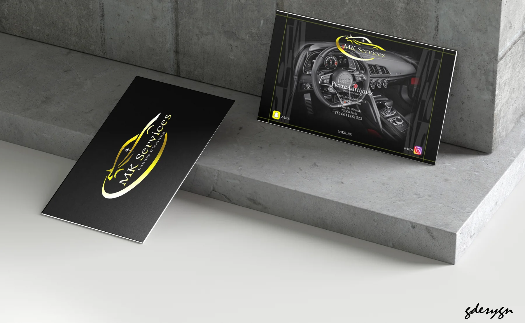 MK Services, cartes de visite