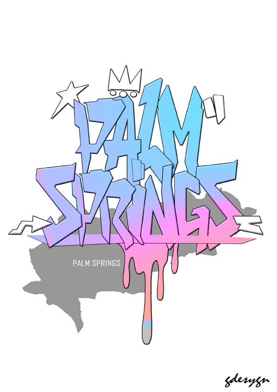 Lettering — Villes — Palm Springs