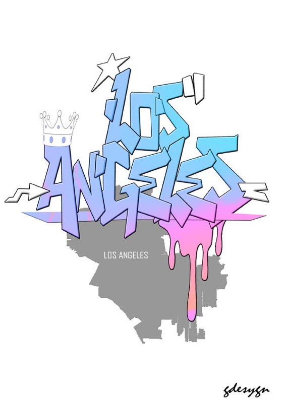 Lettering — Villes — Los Angeles