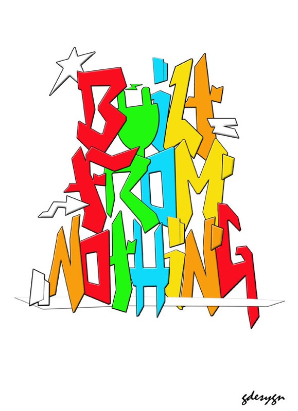 Lettering — Punchlines — Built From Nothing